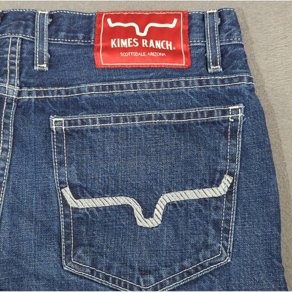 Kimes Ranch Jeans Men's 32x30 Blue Thomas Straight Fit Made In USA Western Denim